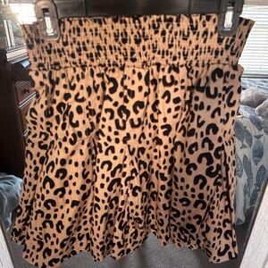 BURU Leopard Print Women's Bubble Skirt Medium